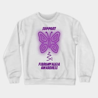 Fibromyalgia Support Awareness Crewneck Sweatshirt